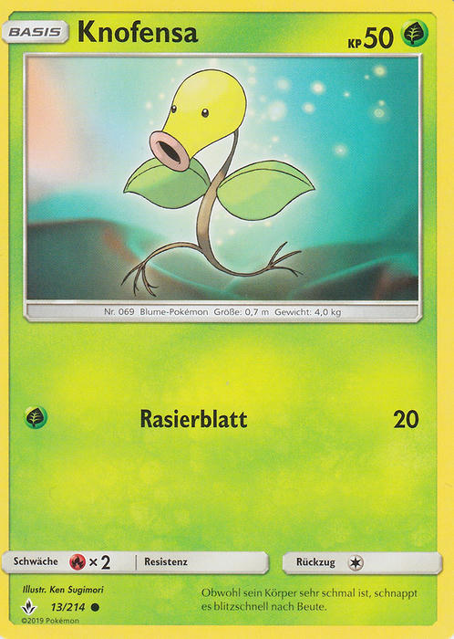 Pokemon Sonne&Mond Kräfte im Einklang - Knofensa - 13/214 - Base