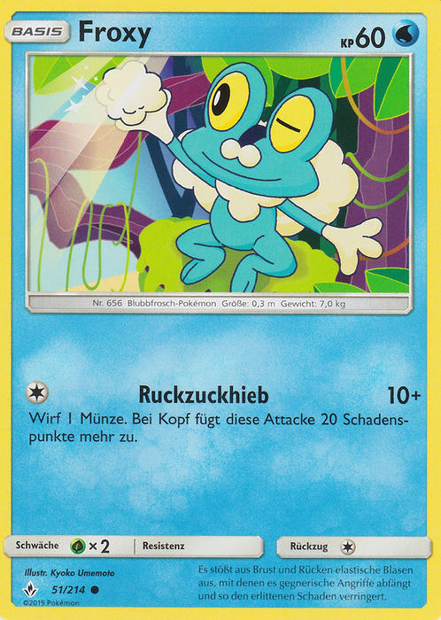 Pokemon Sonne&Mond Kräfte im Einklang - Froxy - 51/214 - Base