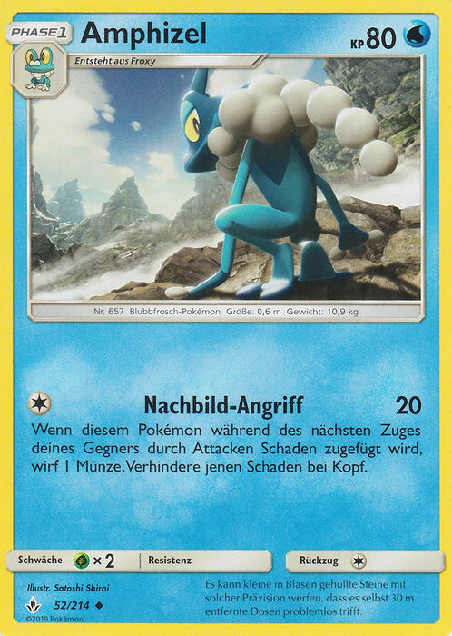 Pokemon Sonne&Mond Kräfte im Einklang - Amphizel - 52/214 - Base