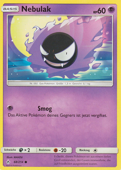Pokemon Sonne&Mond Kräfte im Einklang - Nebulak - 68/214 - Base