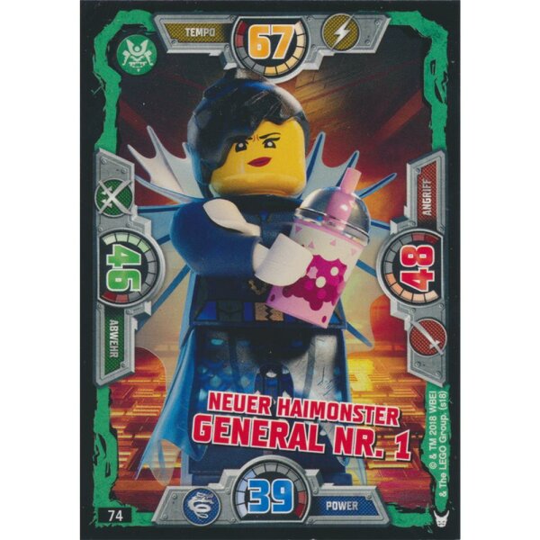 Blue Ocean LEGO Ninjago Serie 3 (2018) - 074 - Neuer Haimonster General Nr. 1 - Schurken Karte