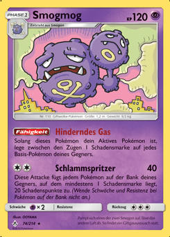 Pokemon Sonne&Mond Kräfte im Einklang - Smogmog - 74/214 - Base