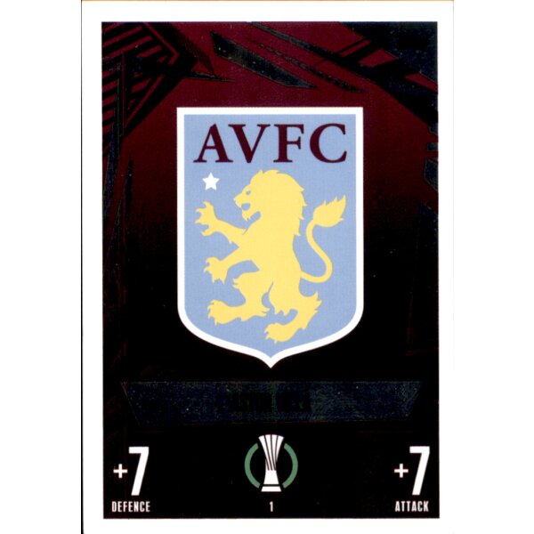 Topps Match Attax Champions League 2023/24 – 1 – Aston Villa – Club Badge