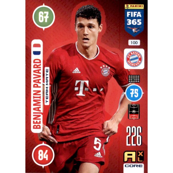 Panini FIFA 365 Adrenalyn XL 2021 - 100 - Benjamin Pavard - Team Mate
