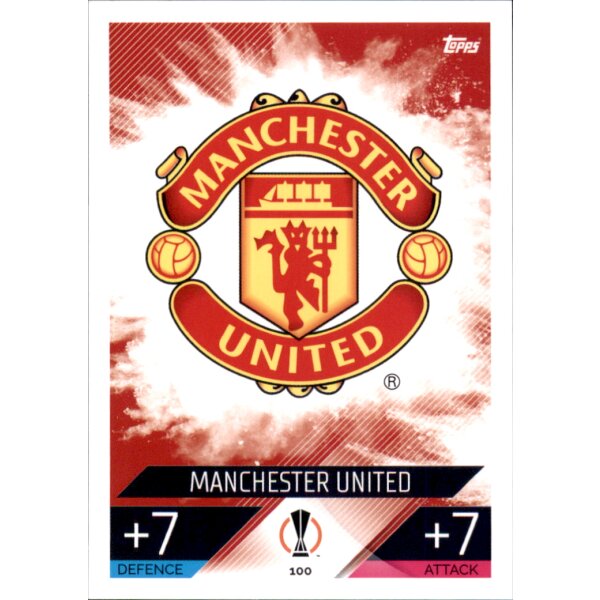 Topps Match Attax Champions League 2022/23 - 100 - Manchester United - Club Karte