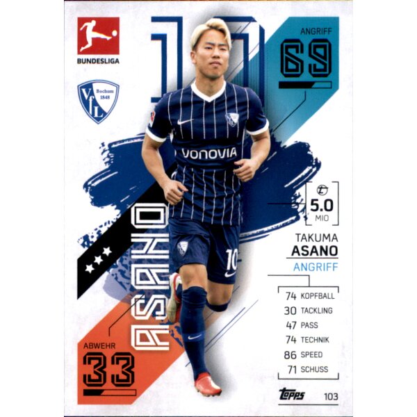 Topps Match Attax Bundesliga 2021/22 - 103 - Takuma Asano