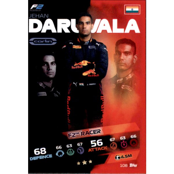 Topps Turbo Attax Formel 1 2021 - 108 - Jehan Daruvala