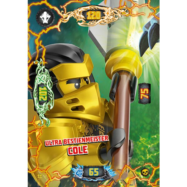 Blue Ocean LEGO Ninjago Serie 6 (2021) - 11 - Ultra Karte Bestienmeister Cole - Ultra Karte-Gut vs Böse
