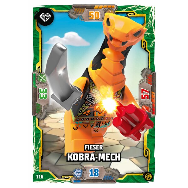 Blue Ocean LEGO Ninjago Serie 7 (2022) - 116 - Fieser Kobra-Mech - Schurken Karte