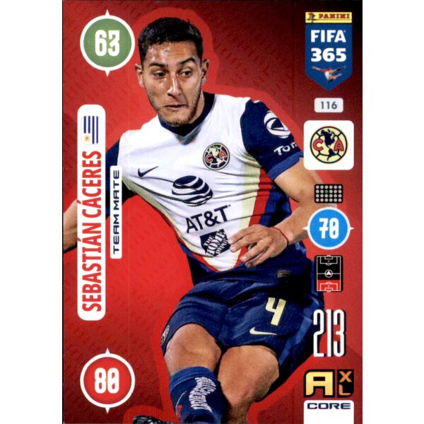 Panini FIFA 365 Adrenalyn XL 2021 - 116 - Sebastian Caceres - Team Mate