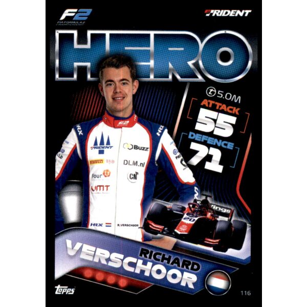116 - Turbo Attax F1 2022 - F2 Team - Richard Verschoor