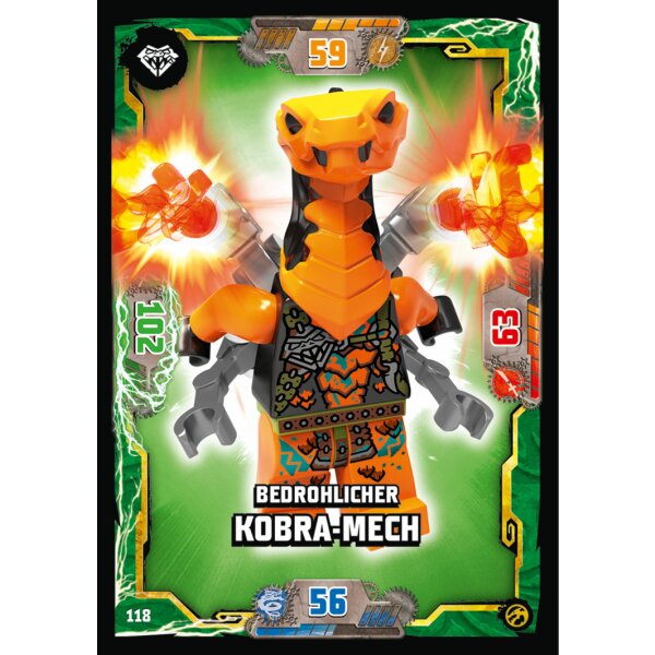 Blue Ocean LEGO Ninjago Serie 7 (2022) - 118 - Bedrohlicher Kobra-Mech - Schurken Karte