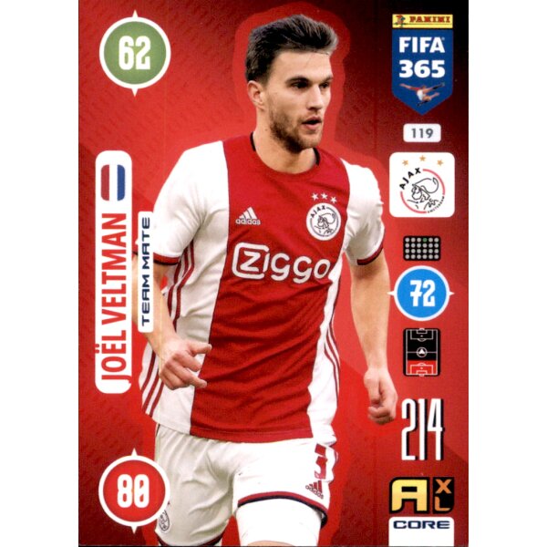 Panini FIFA 365 Adrenalyn XL 2021 - 119 - Joel Veltman - Team Mate