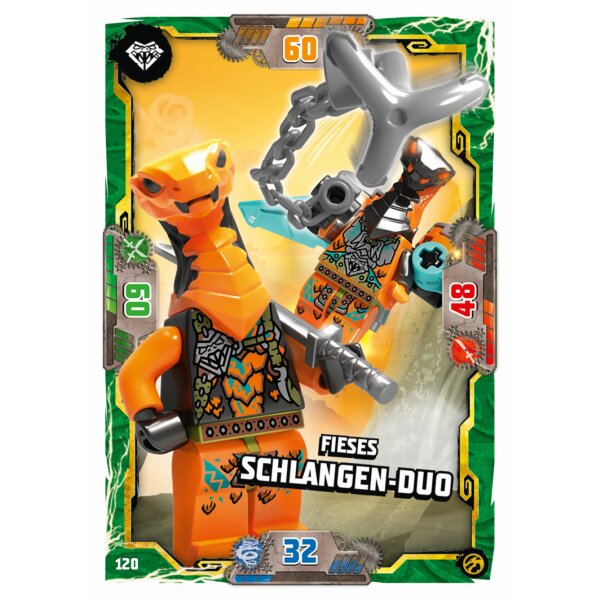 Blue Ocean LEGO Ninjago Serie 7 (2022) - 120 - Fieses Schlangen-Duo - Schurken Karte