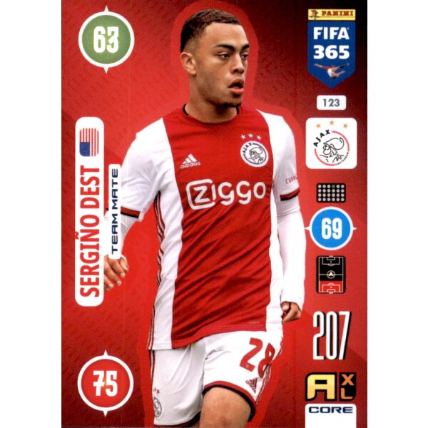 Panini FIFA 365 Adrenalyn XL 2021 - 123 - Sergino Dest - Team Mate