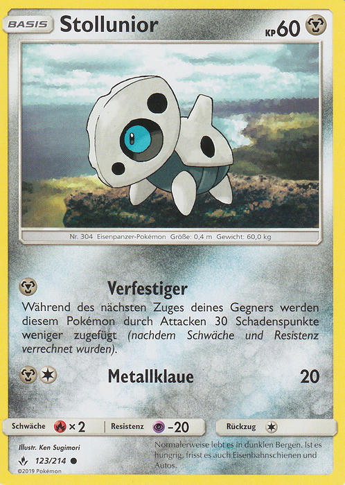Pokemon Sonne&Mond Kräfte im Einklang - Stollunior - 123/214 - Base