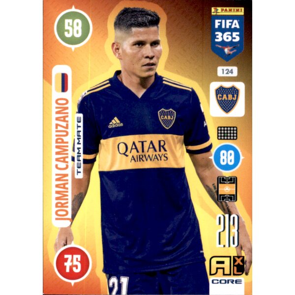 Panini FIFA 365 Adrenalyn XL 2021 - 124 - Jorman Campuzano - Team Mate