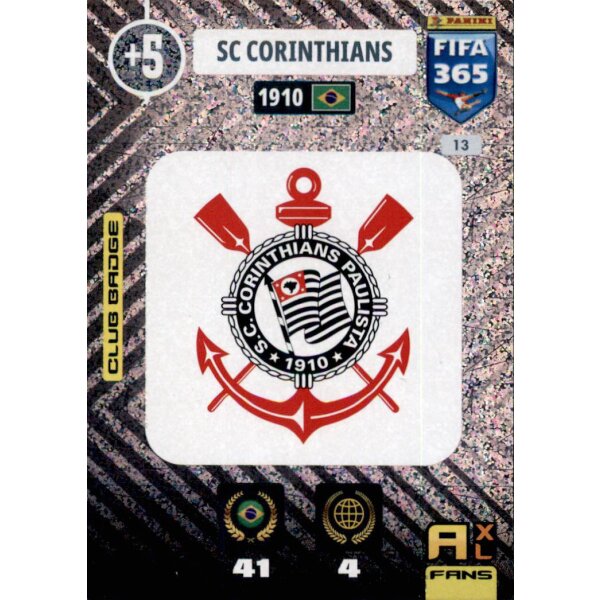Panini FIFA 365 Adrenalyn XL 2021 -  13 - Corinthians Sao Paulo - Club Badge