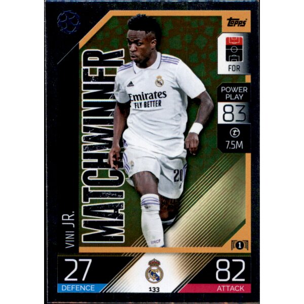 Topps Match Attax Champions League 2022/23 - 133 - Vini Jr. - Matchwinner