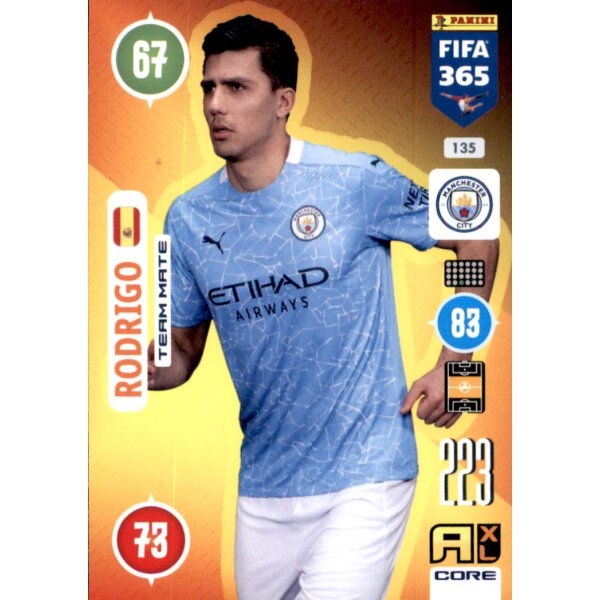 Panini FIFA 365 Adrenalyn XL 2021 - 135 - Rodrigo - Team Mate
