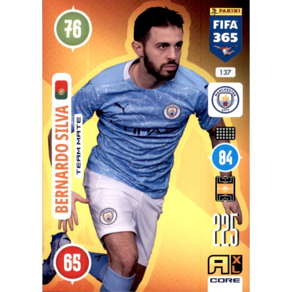 Panini FIFA 365 Adrenalyn XL 2021 -  137 - Bernardo Silva - Team Mate