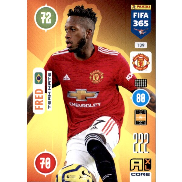 Panini FIFA 365 Adrenalyn XL 2021 - 139 - Fred - Team Mate