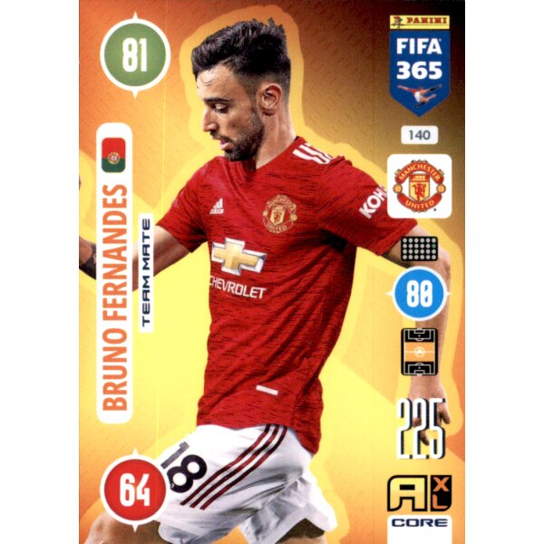 Panini FIFA 365 Adrenalyn XL 2021 - 140 - Bruno Fernandes - Team Mate