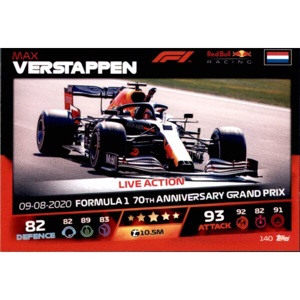 Topps Turbo Attax Formel 1 2021 - 140 - Max Verstappen