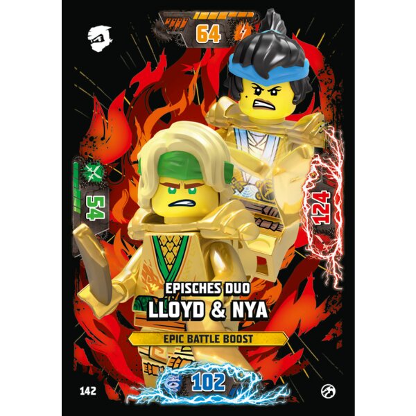 Blue Ocean LEGO Ninjago Serie 7 (2022) - 142 - Episches Duo Lloyd & Nya - Epic-Battle Karte