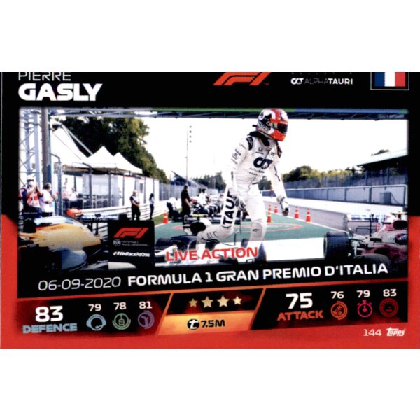 Topps Turbo Attax Formel 1 2021 - 144 - Pierre Gasly