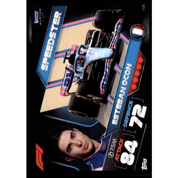 145 - Turbo Attax F1 2022 - Speedster - Esteban Ocon