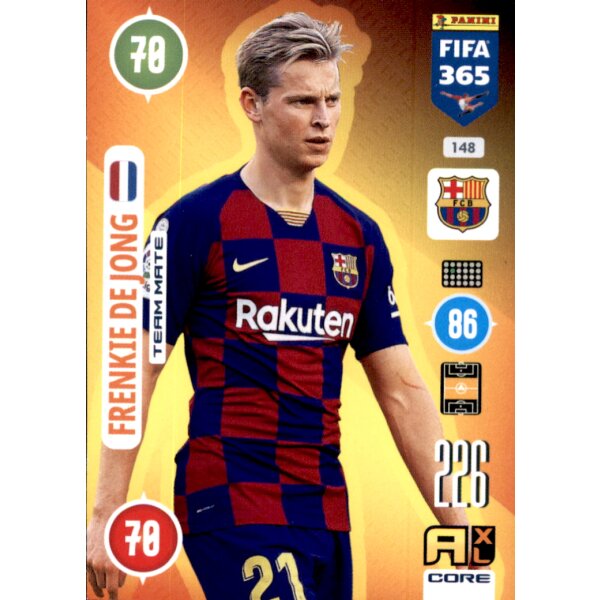 Panini FIFA 365 Adrenalyn XL 2021 - 148 - Frenkie de Jong - Team Mate