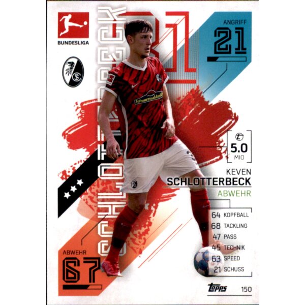Topps Match Attax Bundesliga 2021/22 - 150 - Keven Schlotterbeck