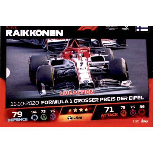 Topps Turbo Attax Formel 1 2021 - 150 - Kimi Räikkönen