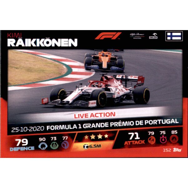 Topps Turbo Attax Formel 1 2021 - 152 - Kimi Räikkönen