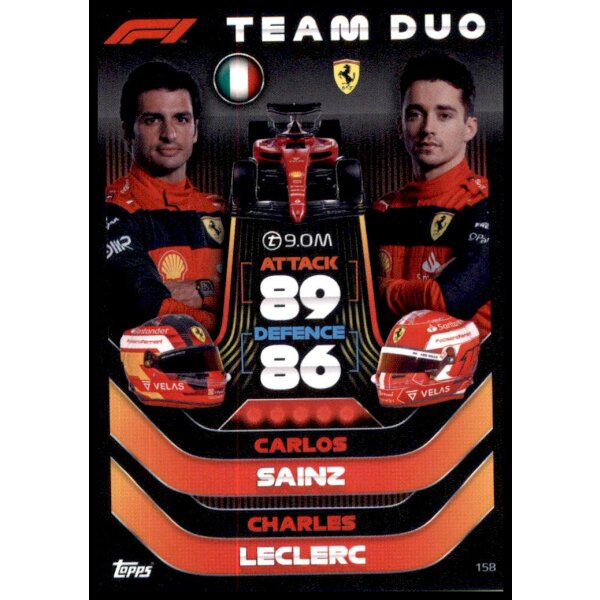 158 - Turbo Attax F1 2022 - Team Duo - Carlos Sainz & Charles Leclerc