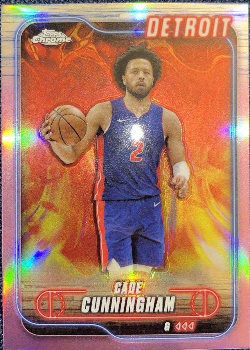 Topps Chrome 2024/25 NBA #18 Cade Cunningham Pink Refractor