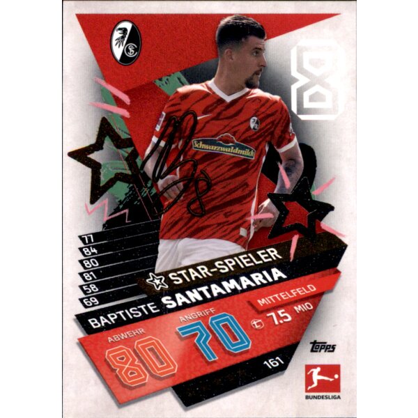 Topps Match Attax Bundesliga 2021/22 - 161 - Baptiste Santamaria - Star-Spieler