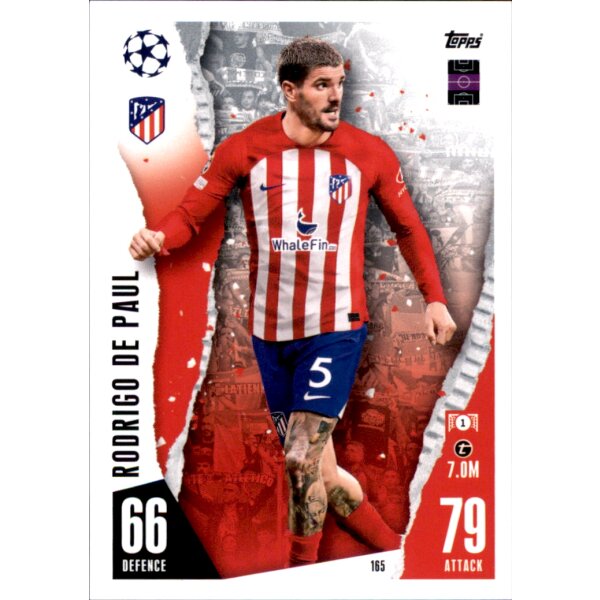 Topps Match Attax Champions League 2023/24 – 165 – Rodrigo De Paul