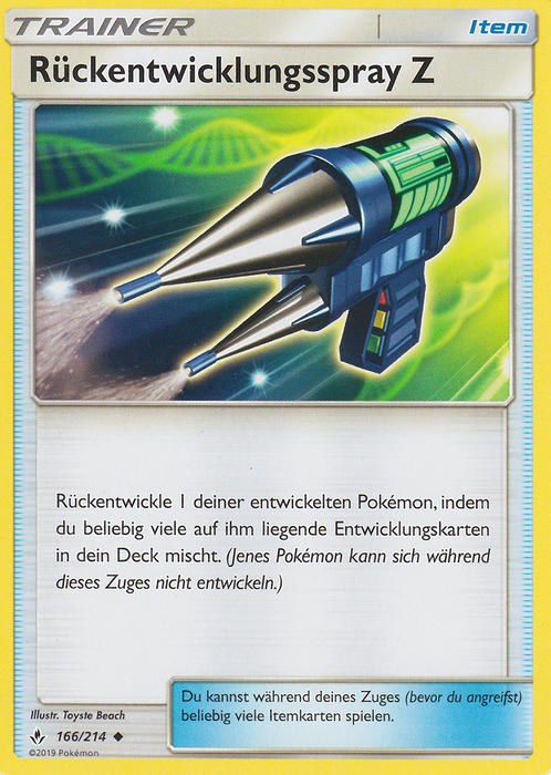 Pokemon Sonne&Mond Kräfte im Einklang - Rückentwicklungsspray Z - 166/214 - Base