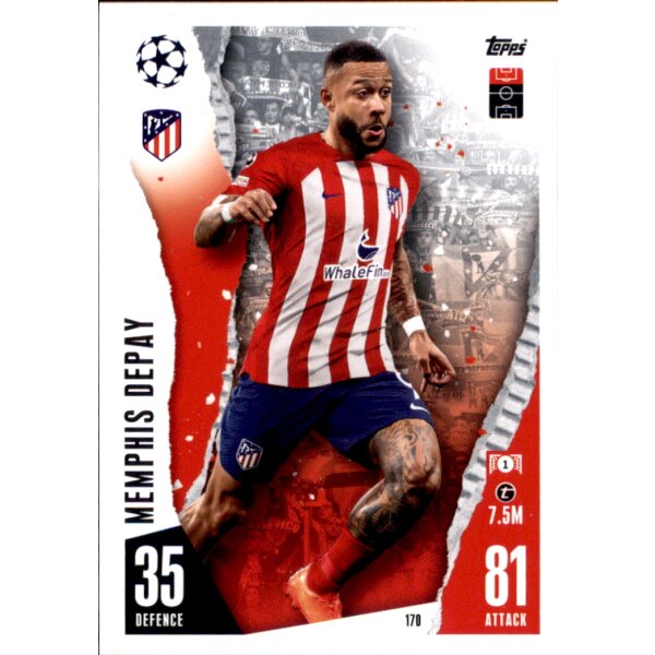 Topps Match Attax Champions League 2023/24 – 170 – Memphis Depay