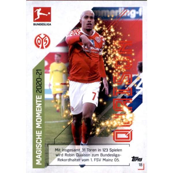 Topps Match Attax Bundesliga 2021/22 - 18 - Robin Quaison - Magische Momente