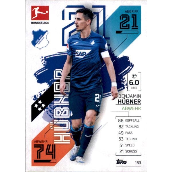 Topps Match Attax Bundesliga 2021/22 - 183 - Benjamin Hübner