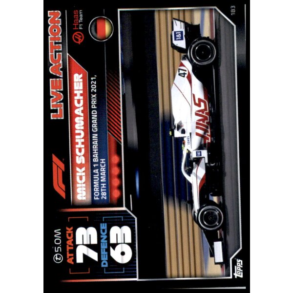 183 - Turbo Attax F1 2022 - Live Action - Mick Schumacher