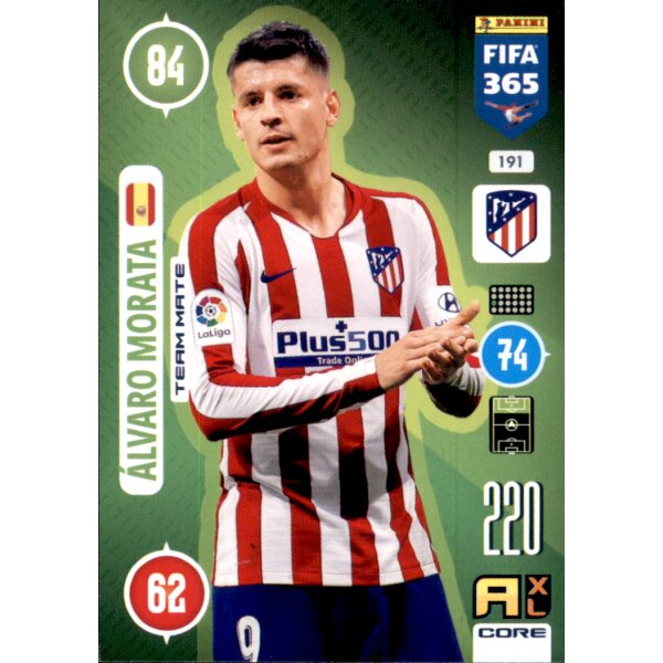 Panini FIFA 365 Adrenalyn XL 2021 - 191 - Alvaro Morata - Team Mate