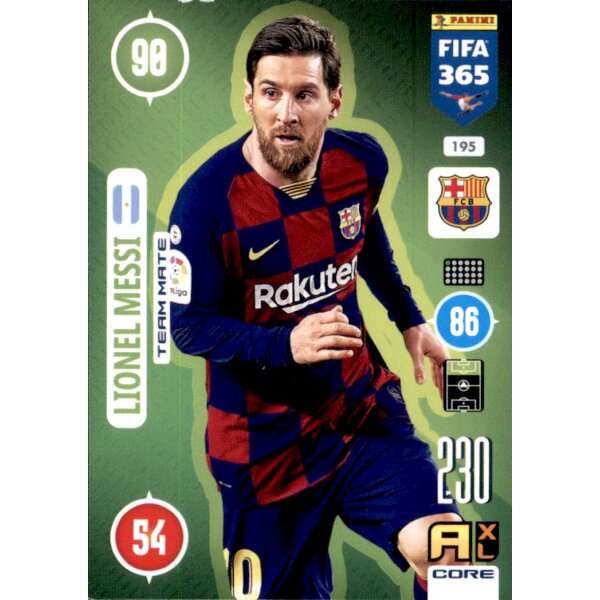 Panini FIFA 365 Adrenalyn XL 2021 - 195 - Lionel Messi - Team Mate