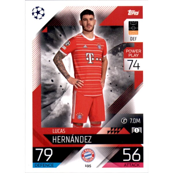 Topps Match Attax Champions League 2022/23 -  195 - Lucas Hernandez