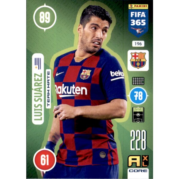 Panini FIFA 365 Adrenalyn XL 2021 - 196 - Luis Suarez - Team Mate