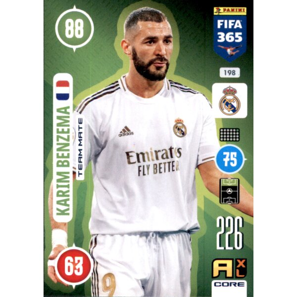 Panini FIFA 365 Adrenalyn XL 2021 - 198 - Karim Benzema - Team Mate