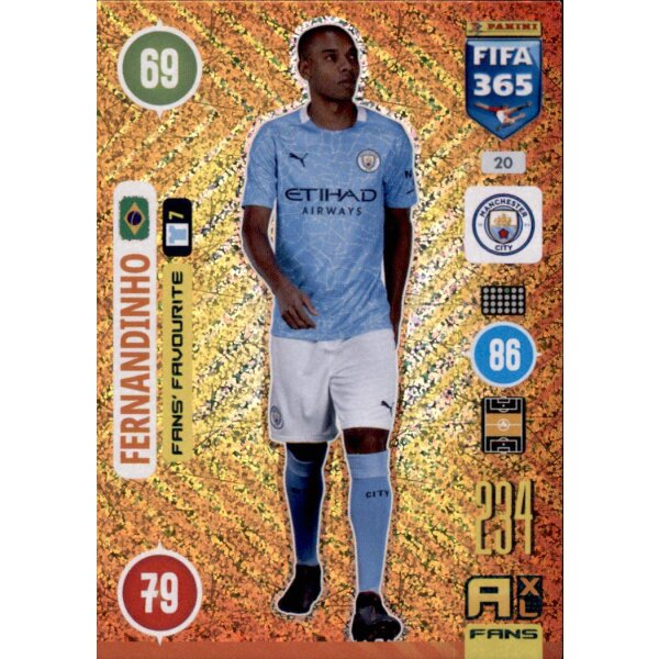 Panini FIFA 365 Adrenalyn XL 2021 - 20 - Fernandinho - Fans Favourite